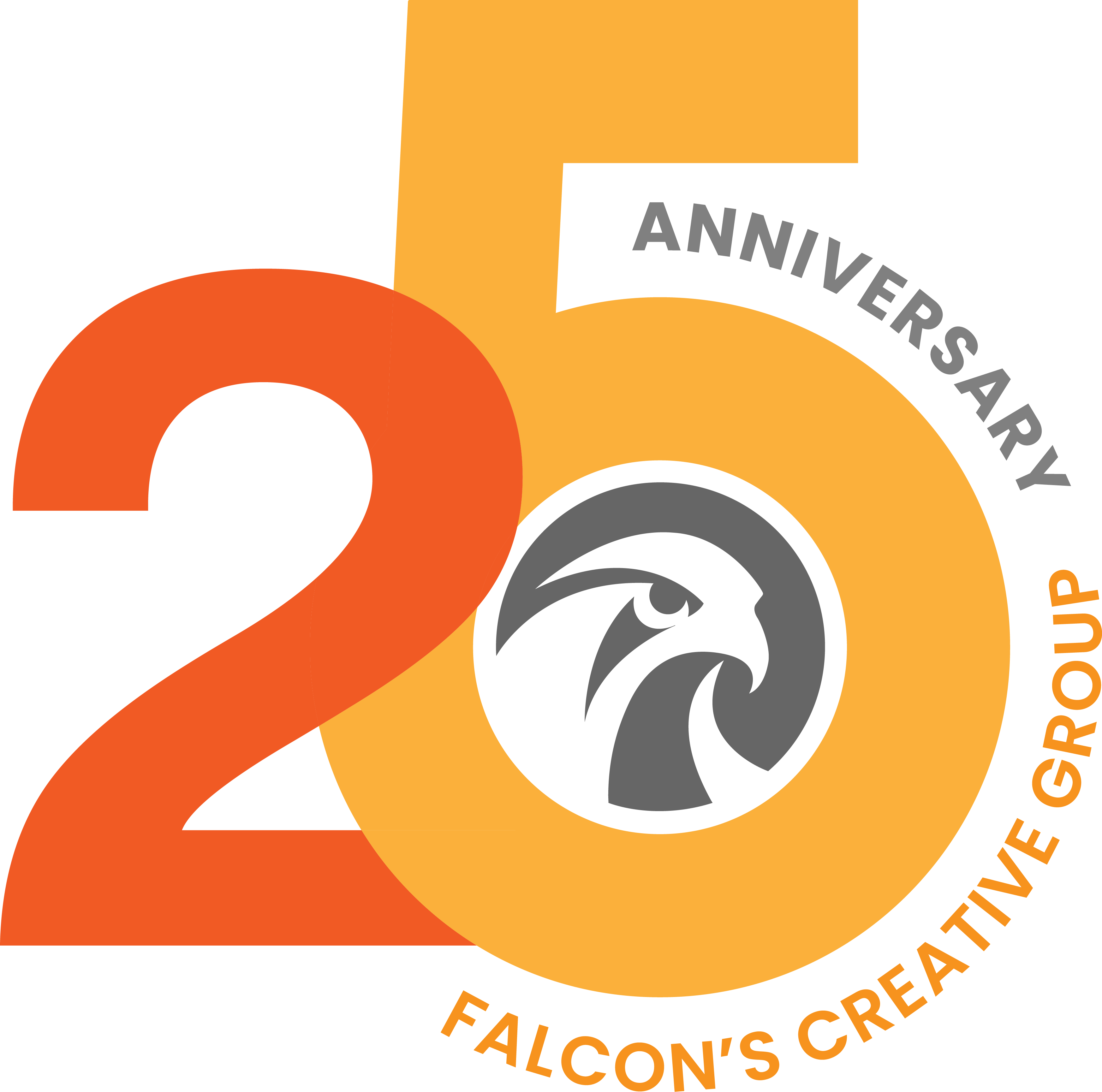 Falcon’s Creative Group’s 25 Year Logo